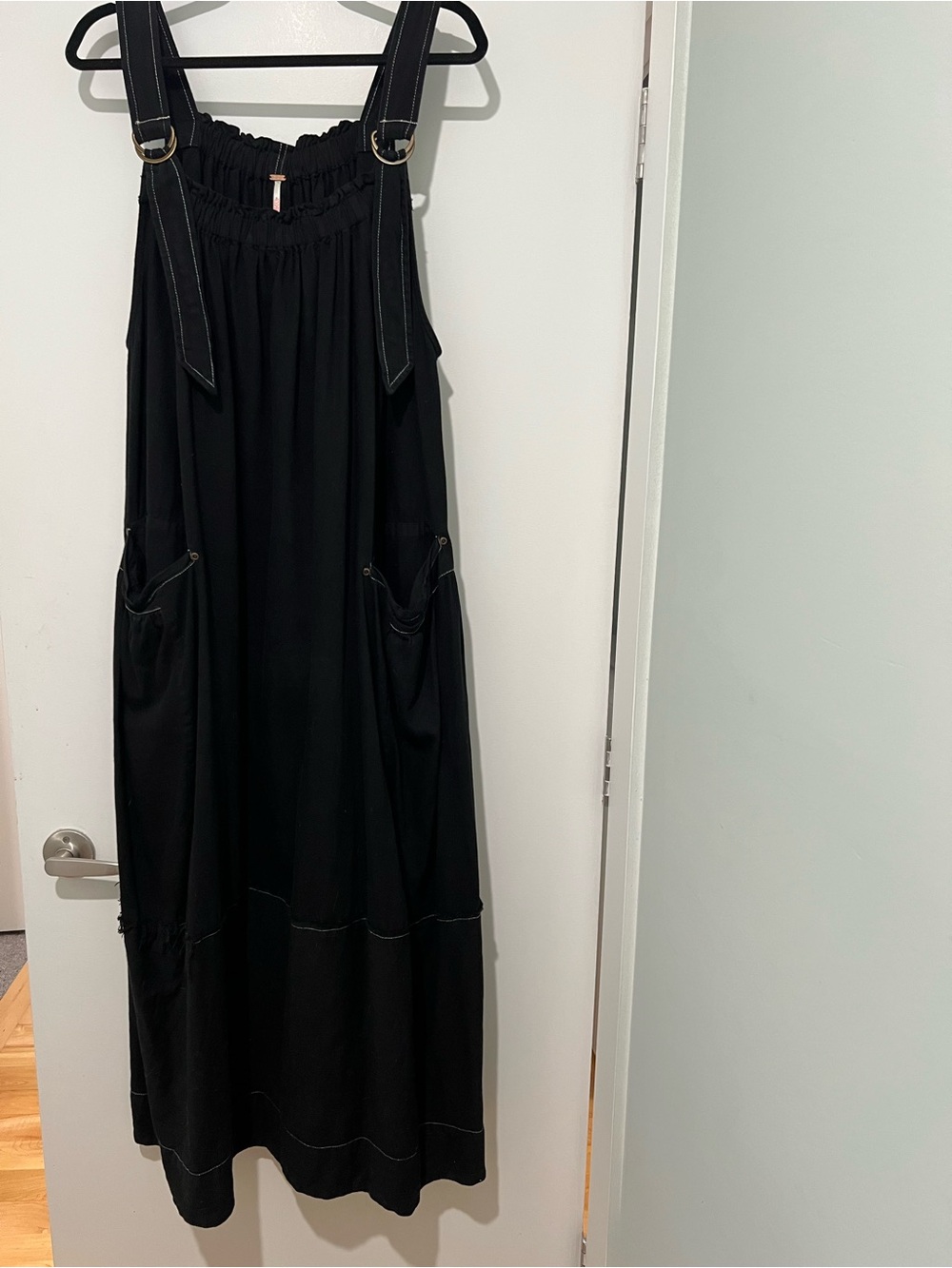 Free People Black Machu Barrel Dress Size M